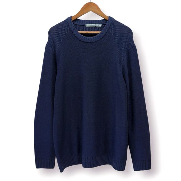 Icebreaker Mens Crewneck Sweater Size XXL Blue 100% Merino Wool Knit Fisherman - Picture 1 of 8